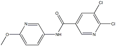 5,6-dichloro-N-(6-methoxypyridin-3-yl)pyridine-3-carboxamide Struktur