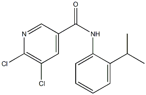 5,6-dichloro-N-[2-(propan-2-yl)phenyl]pyridine-3-carboxamide Struktur