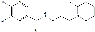 5,6-dichloro-N-[3-(2-methylpiperidin-1-yl)propyl]pyridine-3-carboxamide Struktur