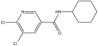 5,6-dichloro-N-cyclohexylpyridine-3-carboxamide Struktur