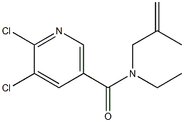 5,6-dichloro-N-ethyl-N-(2-methylprop-2-enyl)nicotinamide Struktur