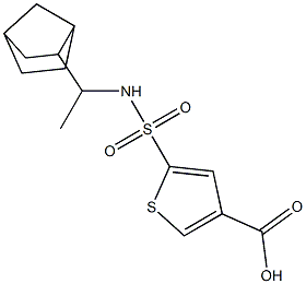 5-[(1-{bicyclo[2.2.1]heptan-2-yl}ethyl)sulfamoyl]thiophene-3-carboxylic acid Struktur