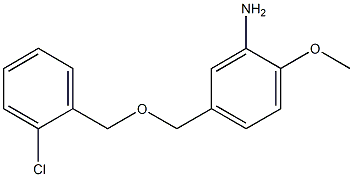 5-{[(2-chlorophenyl)methoxy]methyl}-2-methoxyaniline Struktur