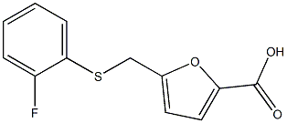 5-{[(2-fluorophenyl)thio]methyl}-2-furoic acid Struktur