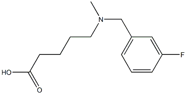 5-{[(3-fluorophenyl)methyl](methyl)amino}pentanoic acid Struktur