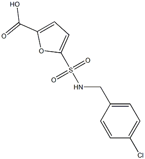 5-{[(4-chlorophenyl)methyl]sulfamoyl}furan-2-carboxylic acid Struktur