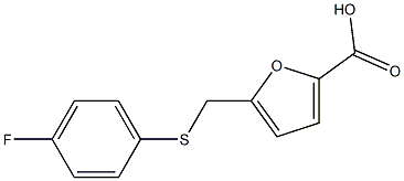 5-{[(4-fluorophenyl)thio]methyl}-2-furoic acid Struktur