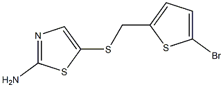 5-{[(5-bromothien-2-yl)methyl]thio}-1,3-thiazol-2-amine Struktur