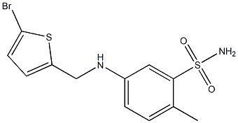 5-{[(5-bromothiophen-2-yl)methyl]amino}-2-methylbenzene-1-sulfonamide Struktur