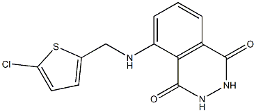 5-{[(5-chlorothiophen-2-yl)methyl]amino}-1,2,3,4-tetrahydrophthalazine-1,4-dione Struktur