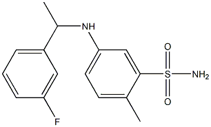 5-{[1-(3-fluorophenyl)ethyl]amino}-2-methylbenzene-1-sulfonamide Struktur