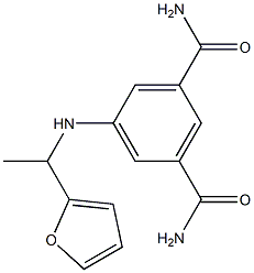 5-{[1-(furan-2-yl)ethyl]amino}benzene-1,3-dicarboxamide Struktur