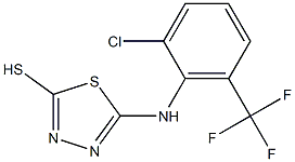 5-{[2-chloro-6-(trifluoromethyl)phenyl]amino}-1,3,4-thiadiazole-2-thiol Struktur