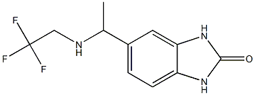 5-{1-[(2,2,2-trifluoroethyl)amino]ethyl}-2,3-dihydro-1H-1,3-benzodiazol-2-one Struktur