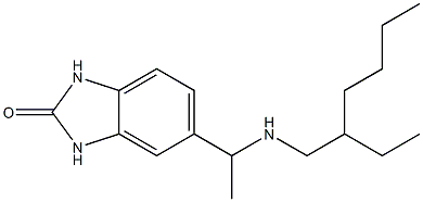 5-{1-[(2-ethylhexyl)amino]ethyl}-2,3-dihydro-1H-1,3-benzodiazol-2-one Struktur