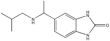 5-{1-[(2-methylpropyl)amino]ethyl}-2,3-dihydro-1H-1,3-benzodiazol-2-one Struktur