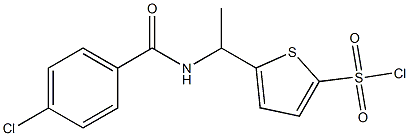 5-{1-[(4-chlorophenyl)formamido]ethyl}thiophene-2-sulfonyl chloride Struktur