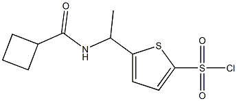 5-{1-[(cyclobutylcarbonyl)amino]ethyl}thiophene-2-sulfonyl chloride Struktur