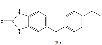 5-{amino[4-(propan-2-yl)phenyl]methyl}-2,3-dihydro-1H-1,3-benzodiazol-2-one Struktur