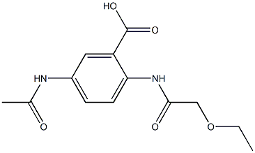 5-acetamido-2-(2-ethoxyacetamido)benzoic acid Struktur