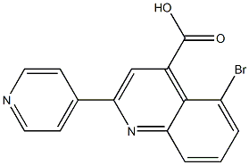 5-bromo-2-pyridin-4-ylquinoline-4-carboxylic acid Struktur