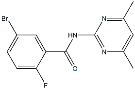 5-bromo-N-(4,6-dimethylpyrimidin-2-yl)-2-fluorobenzamide Struktur