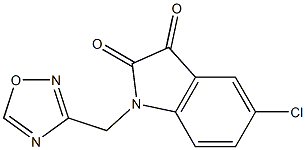 5-chloro-1-(1,2,4-oxadiazol-3-ylmethyl)-2,3-dihydro-1H-indole-2,3-dione Struktur