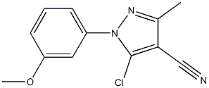 5-chloro-1-(3-methoxyphenyl)-3-methyl-1H-pyrazole-4-carbonitrile Struktur