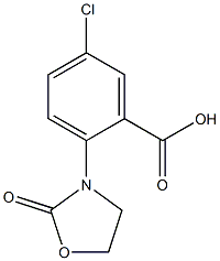 5-chloro-2-(2-oxo-1,3-oxazolidin-3-yl)benzoic acid Struktur