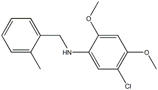 5-chloro-2,4-dimethoxy-N-[(2-methylphenyl)methyl]aniline Struktur