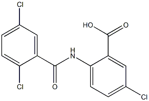 5-chloro-2-[(2,5-dichlorobenzene)amido]benzoic acid Struktur