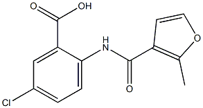 5-chloro-2-[(2-methyl-3-furoyl)amino]benzoic acid Struktur