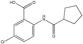 5-chloro-2-[(cyclopentylcarbonyl)amino]benzoic acid Struktur