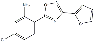 5-chloro-2-[3-(thiophen-2-yl)-1,2,4-oxadiazol-5-yl]aniline Struktur