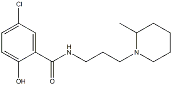 5-chloro-2-hydroxy-N-[3-(2-methylpiperidin-1-yl)propyl]benzamide Struktur