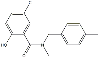 5-chloro-2-hydroxy-N-methyl-N-[(4-methylphenyl)methyl]benzamide Struktur