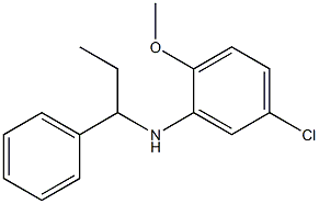 5-chloro-2-methoxy-N-(1-phenylpropyl)aniline Struktur