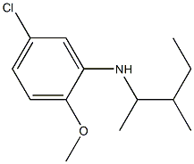 5-chloro-2-methoxy-N-(3-methylpentan-2-yl)aniline Struktur