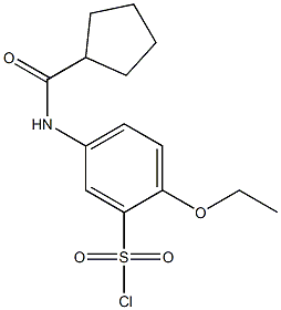 5-cyclopentaneamido-2-ethoxybenzene-1-sulfonyl chloride Struktur