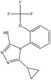 5-cyclopropyl-4-[2-(trifluoromethoxy)phenyl]-4H-1,2,4-triazole-3-thiol Struktur