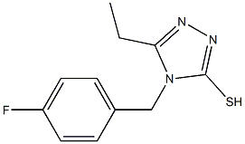 5-ethyl-4-[(4-fluorophenyl)methyl]-4H-1,2,4-triazole-3-thiol Struktur