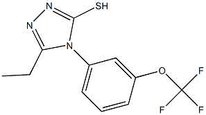 5-ethyl-4-[3-(trifluoromethoxy)phenyl]-4H-1,2,4-triazole-3-thiol Struktur