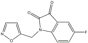 5-fluoro-1-(1,2-oxazol-5-ylmethyl)-2,3-dihydro-1H-indole-2,3-dione Struktur