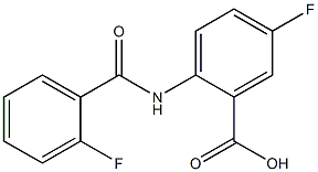 5-fluoro-2-[(2-fluorobenzoyl)amino]benzoic acid Struktur