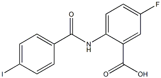 5-fluoro-2-[(4-iodobenzene)amido]benzoic acid Struktur