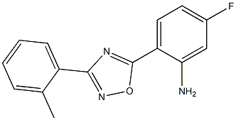 5-fluoro-2-[3-(2-methylphenyl)-1,2,4-oxadiazol-5-yl]aniline Struktur