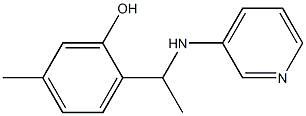 5-methyl-2-[1-(pyridin-3-ylamino)ethyl]phenol Struktur