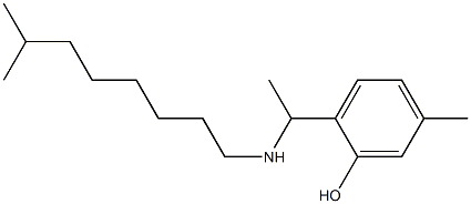 5-methyl-2-{1-[(7-methyloctyl)amino]ethyl}phenol Struktur