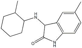 5-methyl-3-[(2-methylcyclohexyl)amino]-2,3-dihydro-1H-indol-2-one Struktur