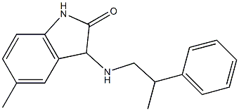 5-methyl-3-[(2-phenylpropyl)amino]-2,3-dihydro-1H-indol-2-one Struktur